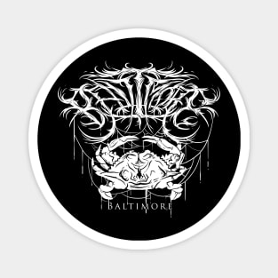 Heavy Metal Baltimore Blue Crab Goth Art Magnet